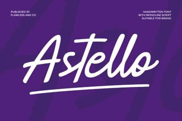 Astello: A Modern Script Handwritten Font for Editorial Design