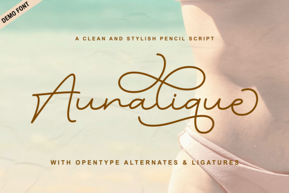 Auralique Demo: A Hand-Drawn Script Font for Makers