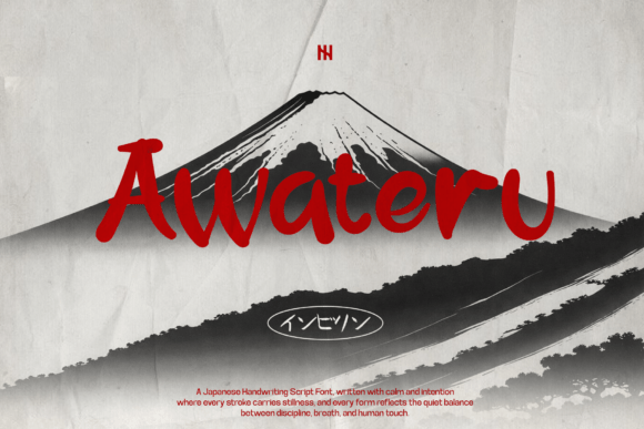 Awateru: A Mindful Script Handwritten Font for Makers