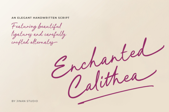 Enchanted Calithea: The Elegant Script Font for Modern Design