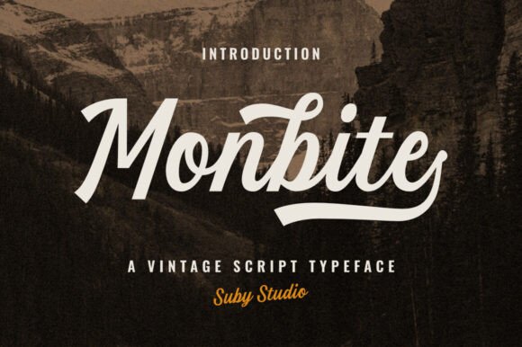 Monbite: A Vintage Script Typeface for Editorial Design