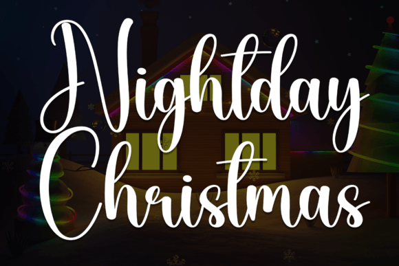 Nightday Christmas: A Stylish Script Font for Elegant Branding