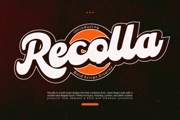 Recolla: A Bold Script Font for Handmade Branding