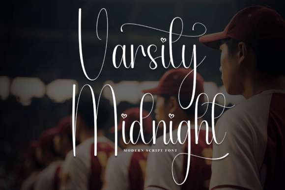 Varsity Midnight: A Modern Script Font for Editorial Design