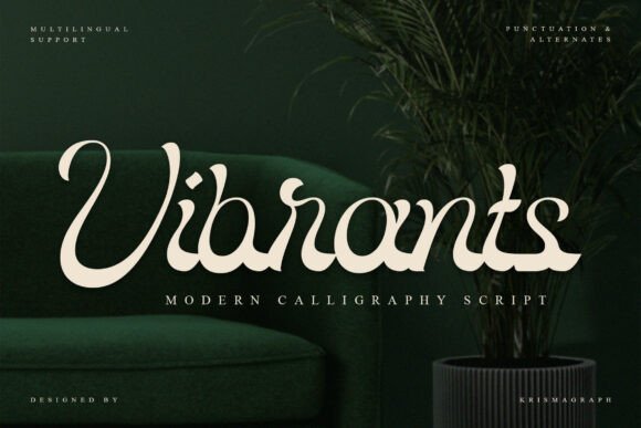Vibrants: The Modern Script Font for Handmade Brands