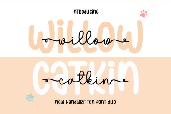 Willow Catkin Duo: A Romantic Typeface for Makers